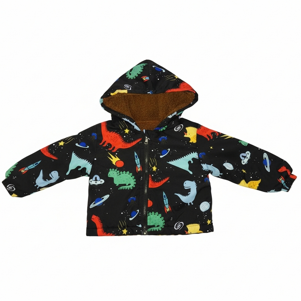 Shein Used Size 2T Fleexe Lined Zip Up Mulit Colored Jacket